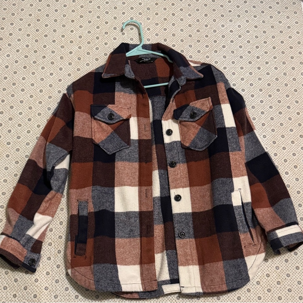 Women’s Plaid Button-Up Shacket Jacket